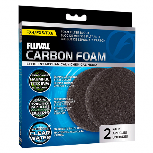 Foamex de carbón activo fluval fx