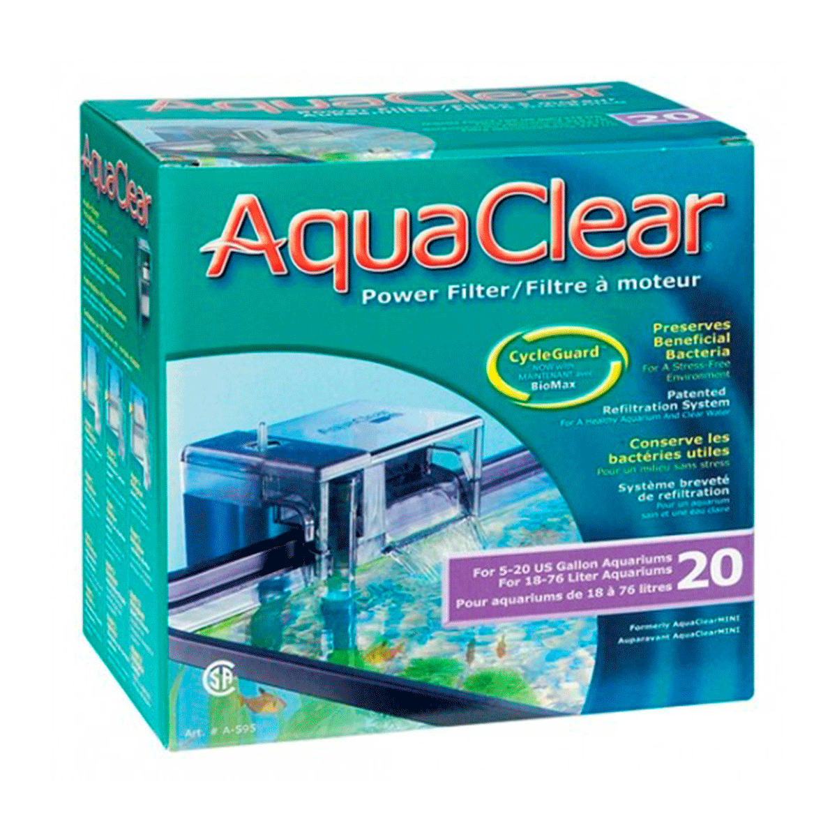 filtro aquaclear 20